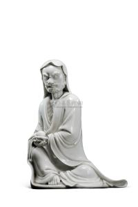 18世纪  德化窑白瓷达摩祖师坐像