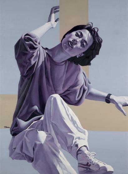 喻红 1989年作 紫色的肖像