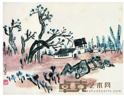 陈子庄（1913～1976） 秋树山房图 
