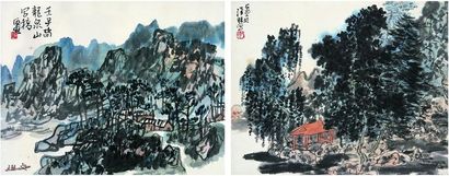 陈子庄（1913～1976） 汉旺人家 龙泉山写生