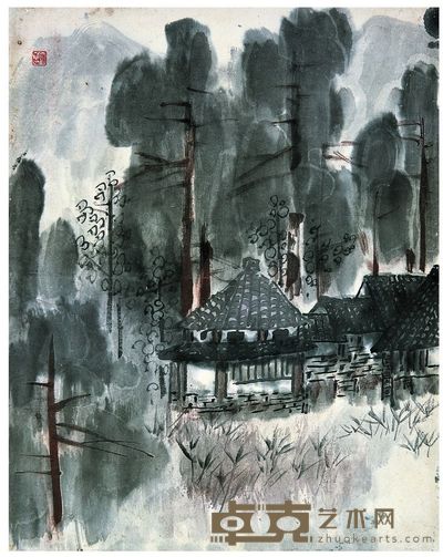 陈子庄（1913～1976） 工部祠一角 
