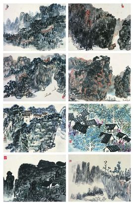 陈子庄（1913～1976） 村居渔乐图