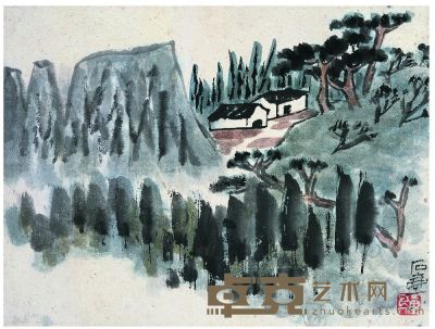 陈子庄（1913～1976） 山村小景图 