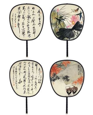 薛亮（1956～）清塘图·红叶小鸟图