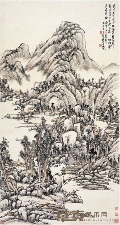 吴 征（1878～1949） 万峰翠影图 