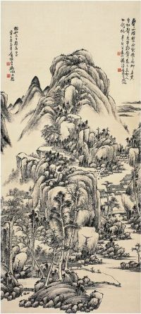 吴 征（1878～1949） 松溪村居图