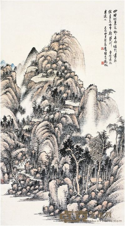 吴 征（1878～1949） 松溪幽隐图 