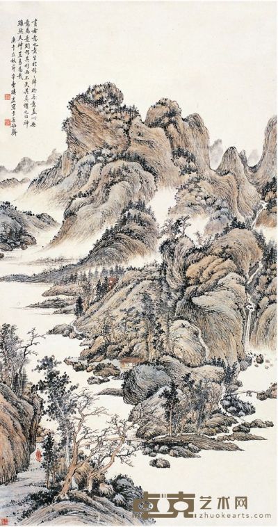 楼辛壶（1880～1950） 溪山访友图 