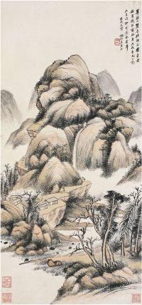 吴湖帆（1894～1968） 秋山飞瀑图