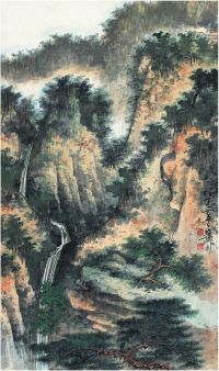 谢稚柳（1910～1997） 青山飞泉图