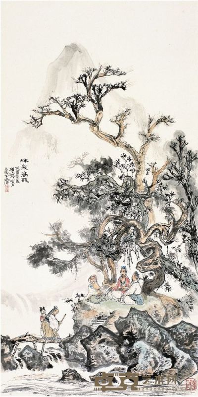 程十发（1921～2007） 林泉高致图 