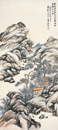 顾麟士（1865～1930） 松溪草庐图