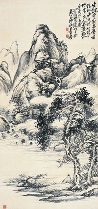 吴昌硕（1844～1927） 坐观云起图