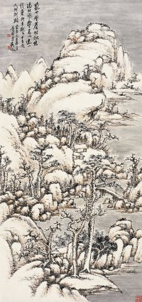 吴 征（1878～1949） 剡溪风雪图