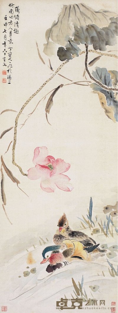 丁宝书（1865～1936） 蒲塘清趣图 