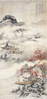 吴青霞（1910～2008） 枫江归舟图