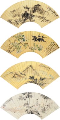 胡公寿（1823～1886）张 熊（1803～1886）杨伯润（1837～1911）潘振镛（1852～1921） 山水 花卉