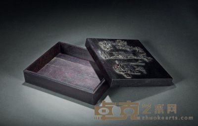 清 紫檀博古盒 