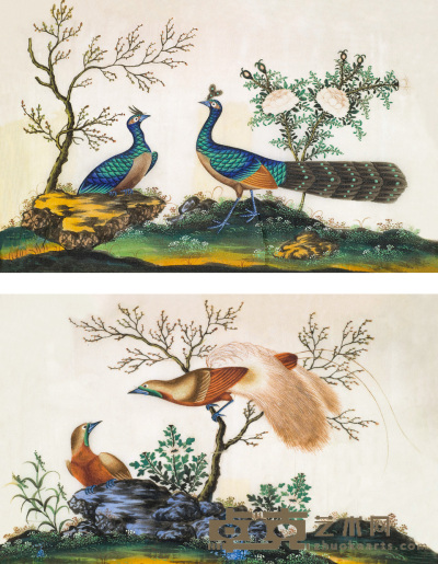 佚名 花鸟 （两幅） 20×32cm×2