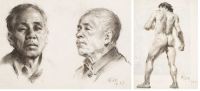 刘国枢 肖像素描/人体素描 （两幅）
