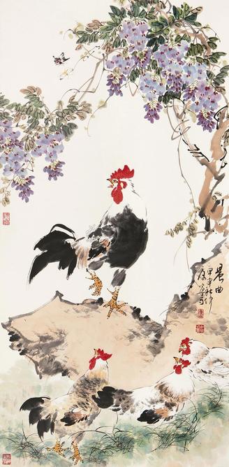 康宁 甲申（2004年）作 晨曲 立轴