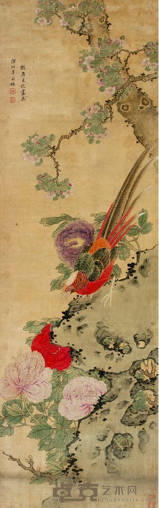 花鸟 157×49.5cm