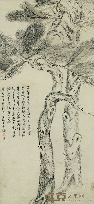 松 101×47cm