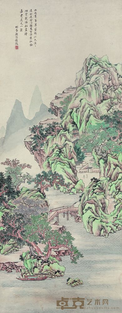 山水 140×55cm