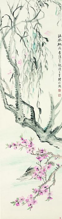 流水桃花