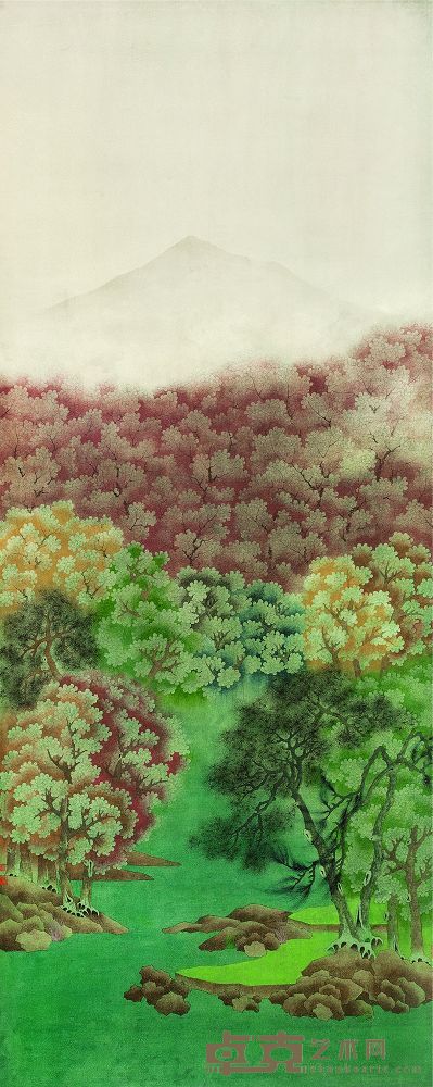 康凯 工笔山水 175×71cm