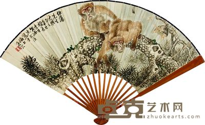 松猴 18×47cm×2