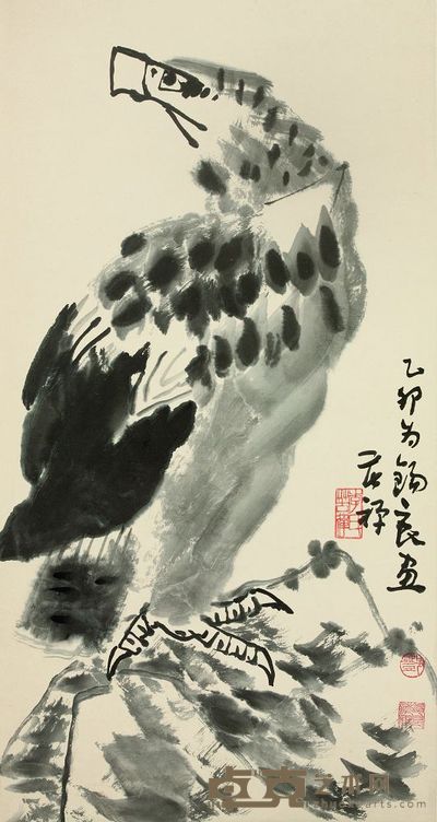 李苦禅  鹰 68×34.5cm