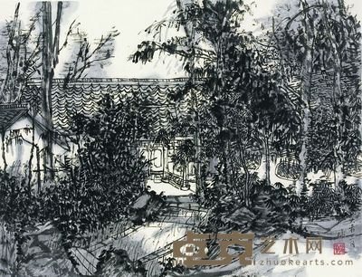 何加林 山水 45×61cm
