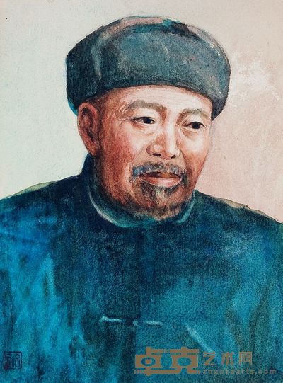 老人像 22×16CM