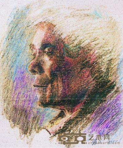 老人头像 37×32CM