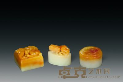 巧色芙蓉三套章 3.8×2.5cm/4×4×2.8cm/4×2.3×3.3cm