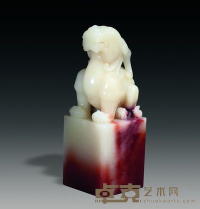 结晶芙蓉印章 3.9×3.9×10.8cm