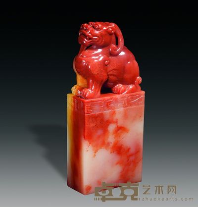 红花芙蓉印章 4.9×2.2×11.4cm