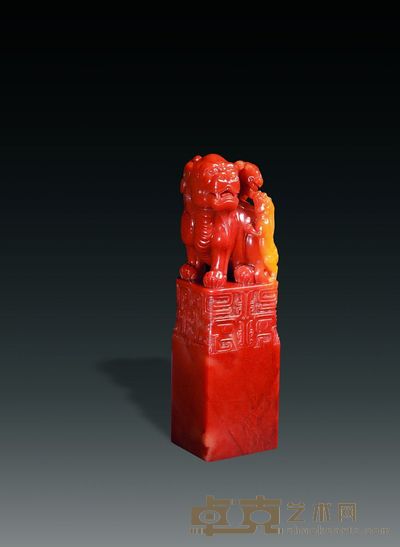 芙蓉印章 3.9×3.3×13.6cm