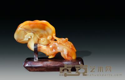 黄芙蓉手把件 12×6.3×1.8cm