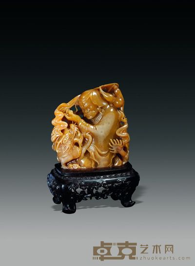 银包金田黄降龙罗汉摆件 6.3×2.7×6.7cm  124.5克