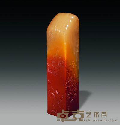 水冻桃花踏雪寻梅印章 2.6×2.6×11.5cm