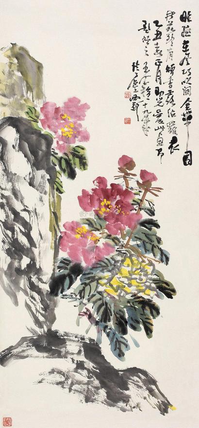 王个簃 《东风香罗衣》 立轴