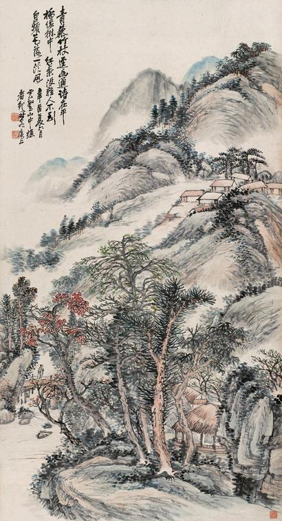 赵云壑 1921年作 松山幽居 立轴