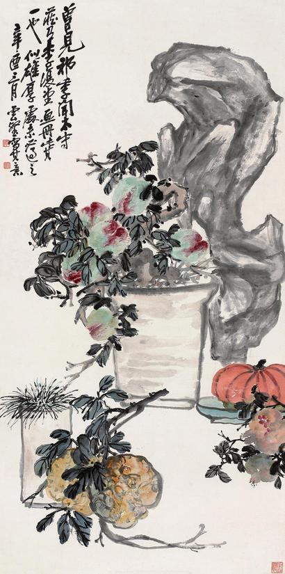 赵云壑 多子图 镜心