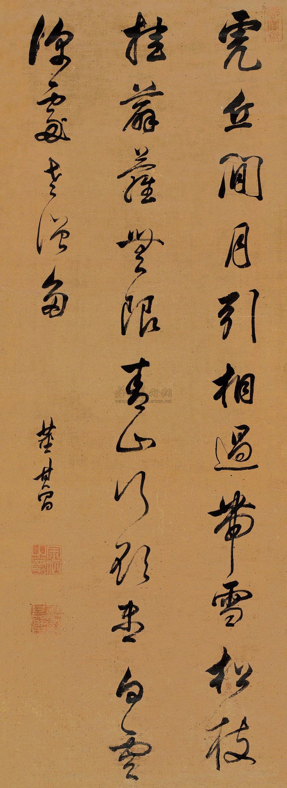 董其昌 行书七言诗 立轴149.5×53.5cm