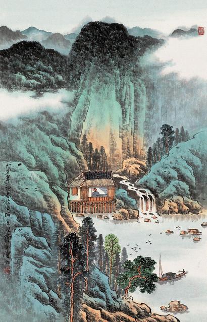 宋玉麟 2009年作 坐看春山 立轴