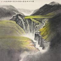 许钦松 2003年作 天山峡谷 镜框