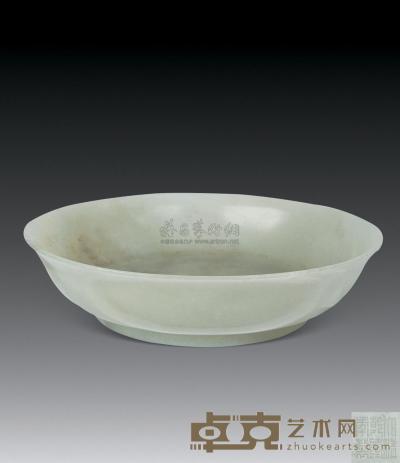 清乾隆 青白玉素碗 直径17cm