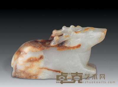 明 玉刻鹿摆件 7.1×3.9cm
